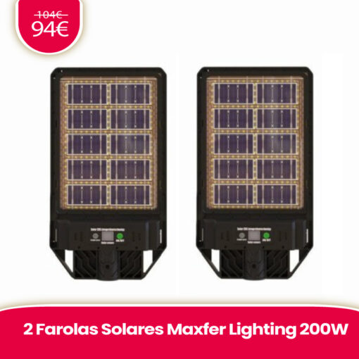 pack 2 farolas solares